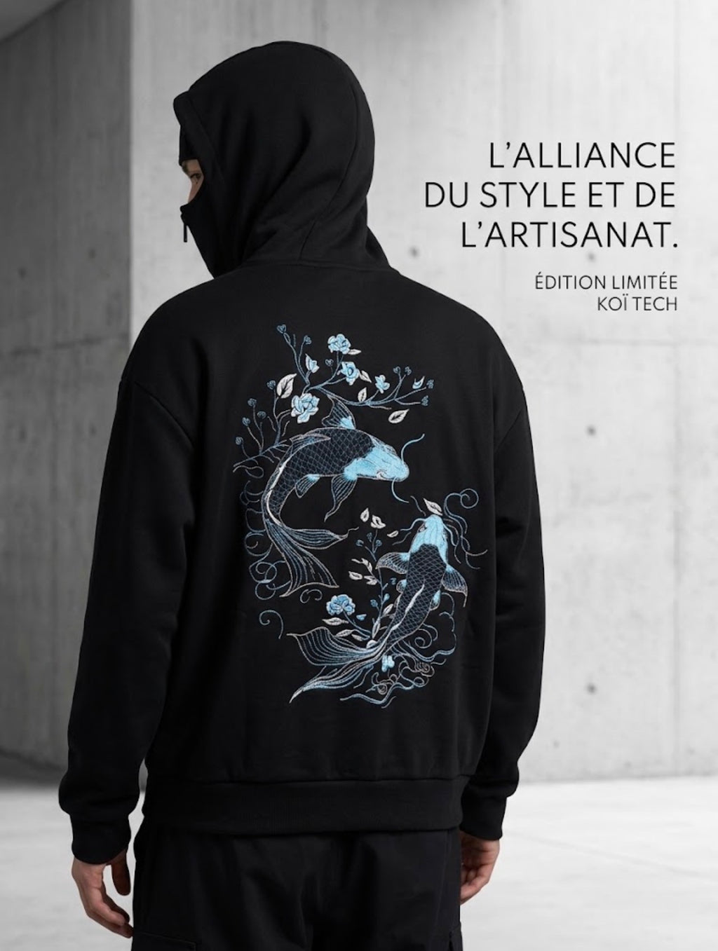 Sweat cagoule  Insociable Koi Tech