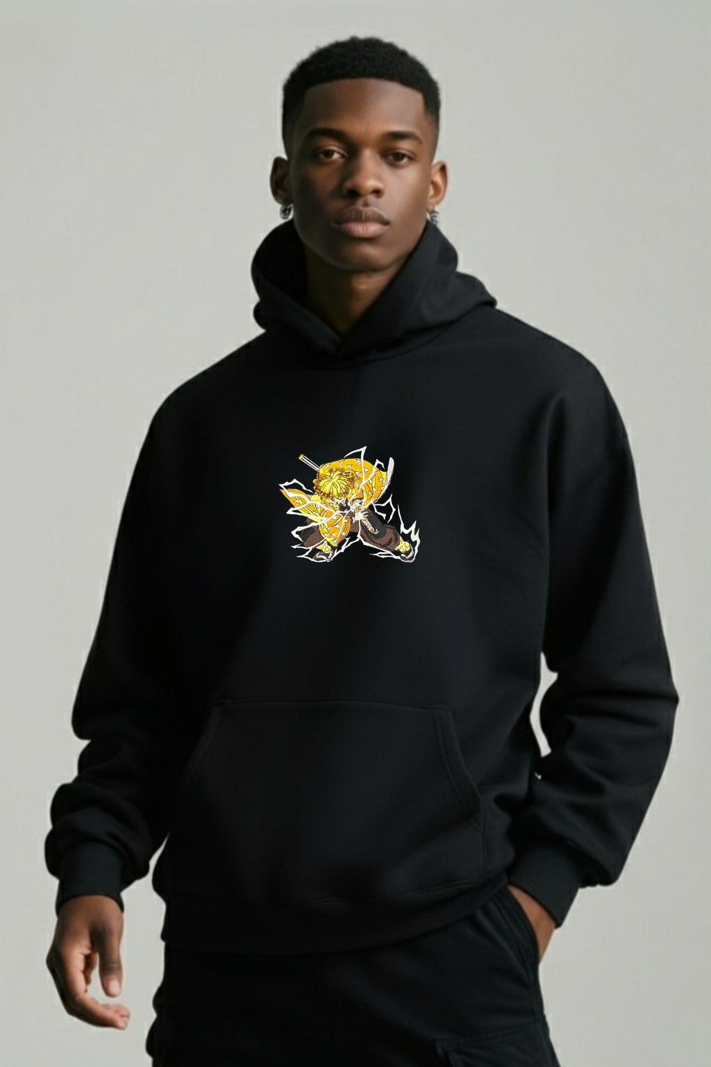 New Fire - Sweat broderie - Zenitsu Agatsuma